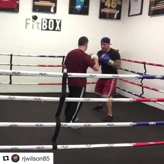 @rjwilson85 ・・・
I just started working with @tommymcinerney after taking about 10 years off and gaining about 50lbs but he's going to whip my ass into shape quick! If you want a serious workout you need to try out a session with him @fitboxboxingfitness I can go to the gym for 2 hours and be fine he turns me into an absolute puddle in 30 mins. www fitboxdedham.com