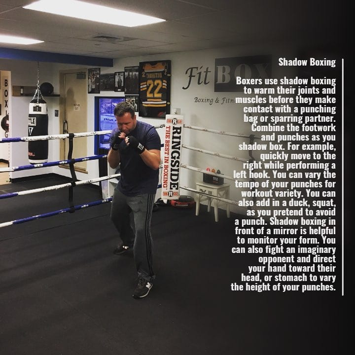 Shadow Boxing – Learn the proper way and why a Boxer shadow boxes at FitBOX Boxing Studio in Dedham,Ma with Boxing Trainer @tommymcinerney . #Boxing #sweetscience #shadowboxing #skills #fight #fit #fitness #workout #exercise #knockout #weightloss #fitnessmotivation #confidence #therapy #stressrelief #punch #Boston #Dedham @reebok @newbalance @nike #crosstraining #athlete #getit #🥊