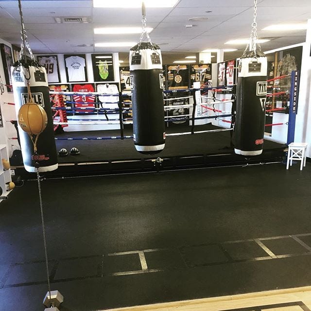 Old school boxing meets New school fitness with boxing trainer @tommymcinerney . Check out a free class Today . #Boxing in #Dedham .