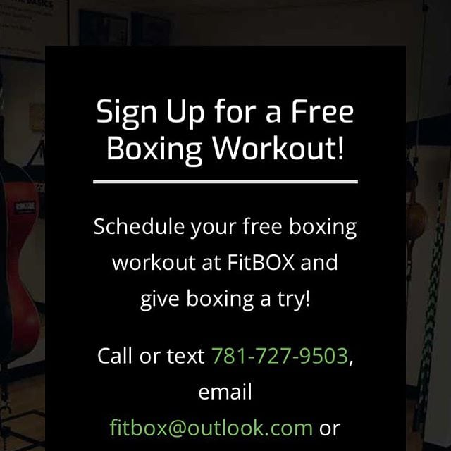 Check it out , Contact us Today . . #Boxing #Dedham #fitness #fitnessgoals #fight #fit #workout #workouts #exercise #inshape #hiit #boxfit #fitbox #Boston #boxingtraining #boxingtrainer #training #trainer #ko #punch #knockout #cardio #conditioning #model #athlete #sports #therapy #free #session