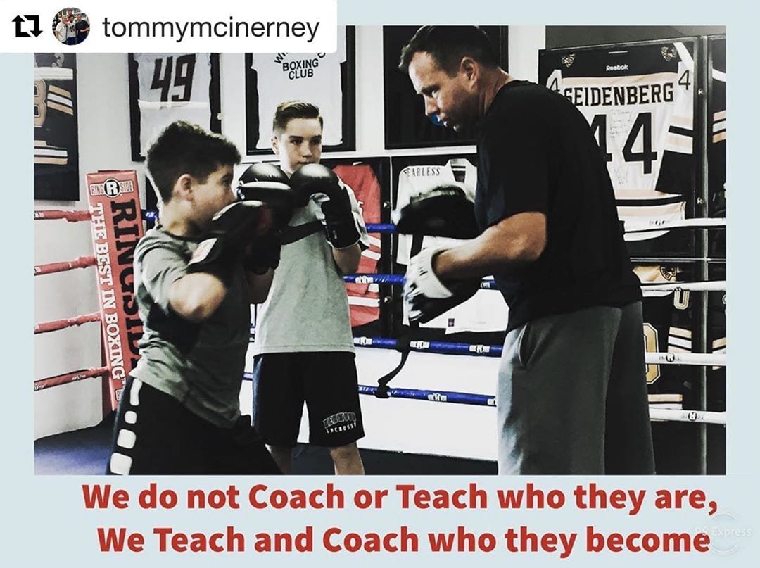 A good teacher/coach can be a very important influence on anyone’s life. @fitboxboxingfitness @tommymcinerney . #boxing #coach #teacher #teach #influence #guidance #boxingtraining #boxingcoach #boxingtrainer #confidence #lifechanging #fitness #feelgood #dedham #boston