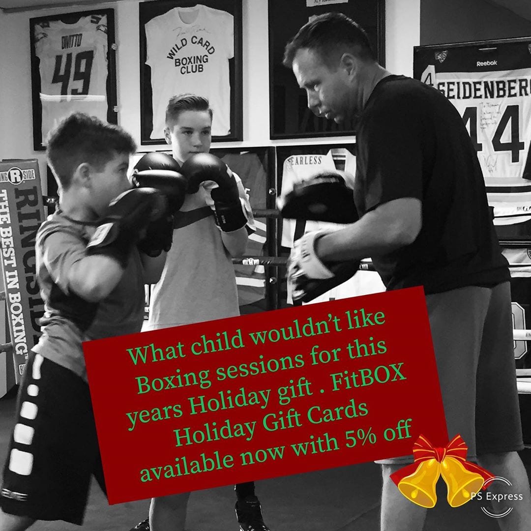 FitBOX Boxing Holiday Gift Certificates Available Now with 5% off. The Perfect Gift 🥊 🥊 #Boxing . #giftcard #holiday #holidayshopping #fitness #youthboxing #boxingtrainer #boston #bostonfitness #dedham #suburbs #needham #wellesley #westwood #christmas #selfdefense #training #sweetscience @tommymcinerney