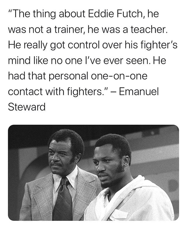 Eddie Futch, who knew Joe Louis and trained with him at Brewster’s gym, described Louis power, “Joe’s punches could paralyze you…anywhere he hit you, you’d feel it. Even if he didn’t hit you much, just blocking those shots was like being in an automobile accident.” #Boxing #EddieFutch #legendary #trainer #joefrazier @emanuelsteward #joelouis #oldschool @fitboxboxingfitness