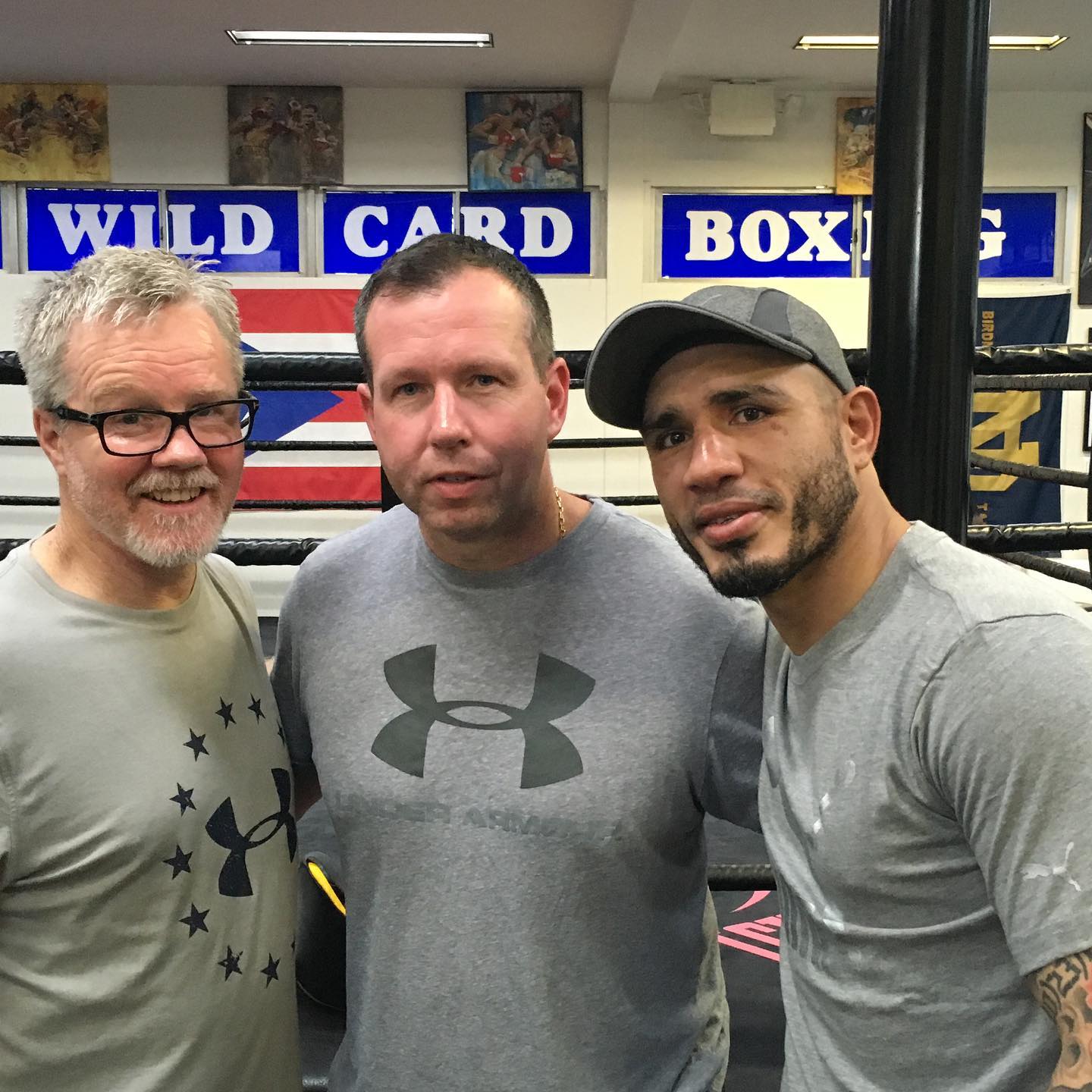 #TBT @wildcardboxingclub checking out some of the best in the game #boxing @realmiguelacotto @freddieroach @tommymcinerney . Great time !!