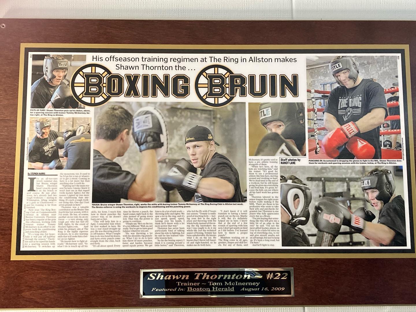 #TBT Getting that off-season Boxing training in . @bostonherald #ShawnThornton #nhl @nhlbruins #offseason #training #boxing #boston