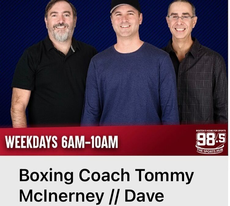 @toucherandrichofficial and @985thesportshub Thanks for having me on this morning to talk a bit about boxing training with a few of the @nhlbruins during the off-season . #Boxing #Boston #hockey @tommymcinerney