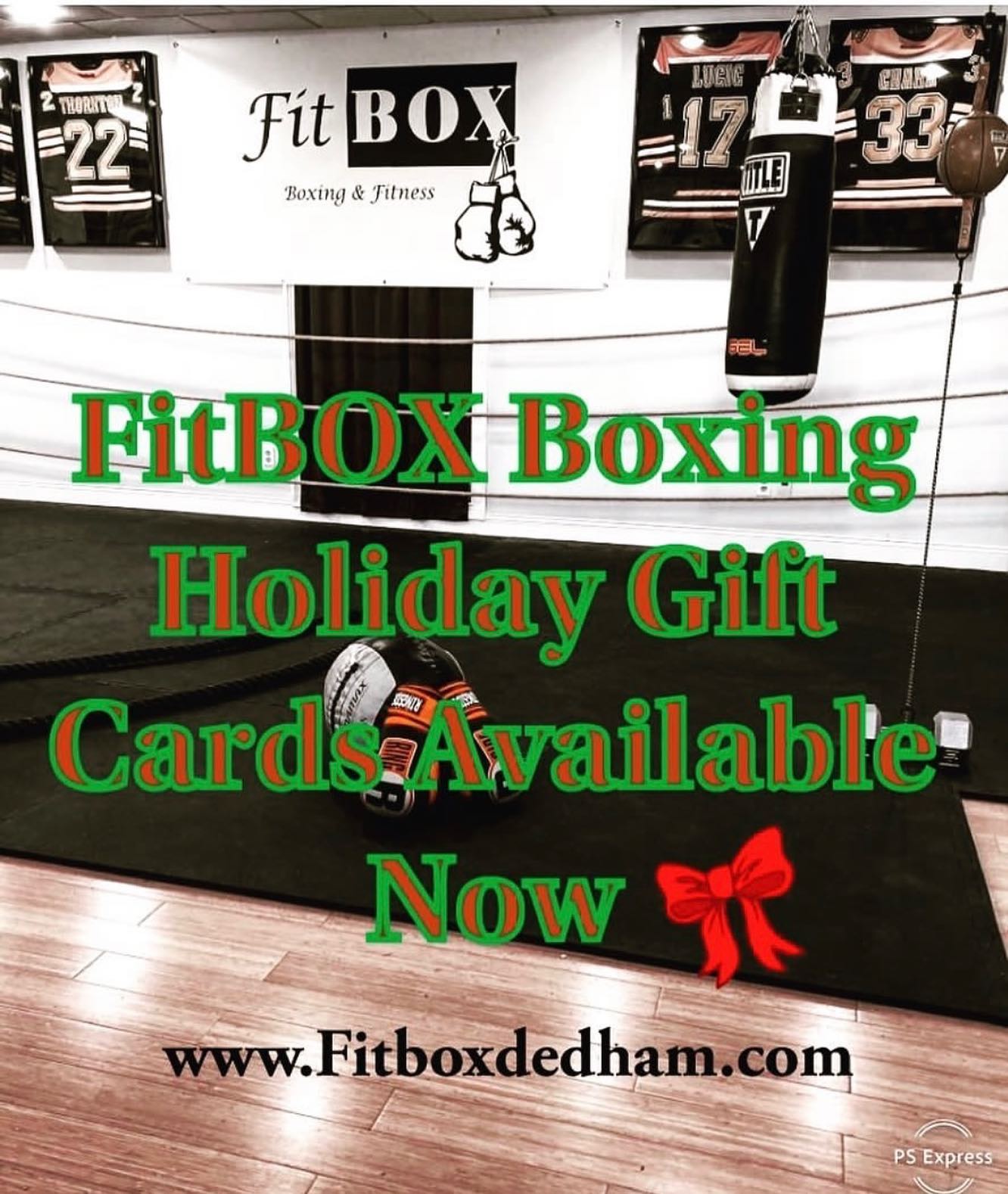 There is no better gift for Christmas then the gift to throw a punch . Contact us today to learn more about our holiday savings gift cards . Phone/text (781)727-9503 or email fitbox@outlook.com